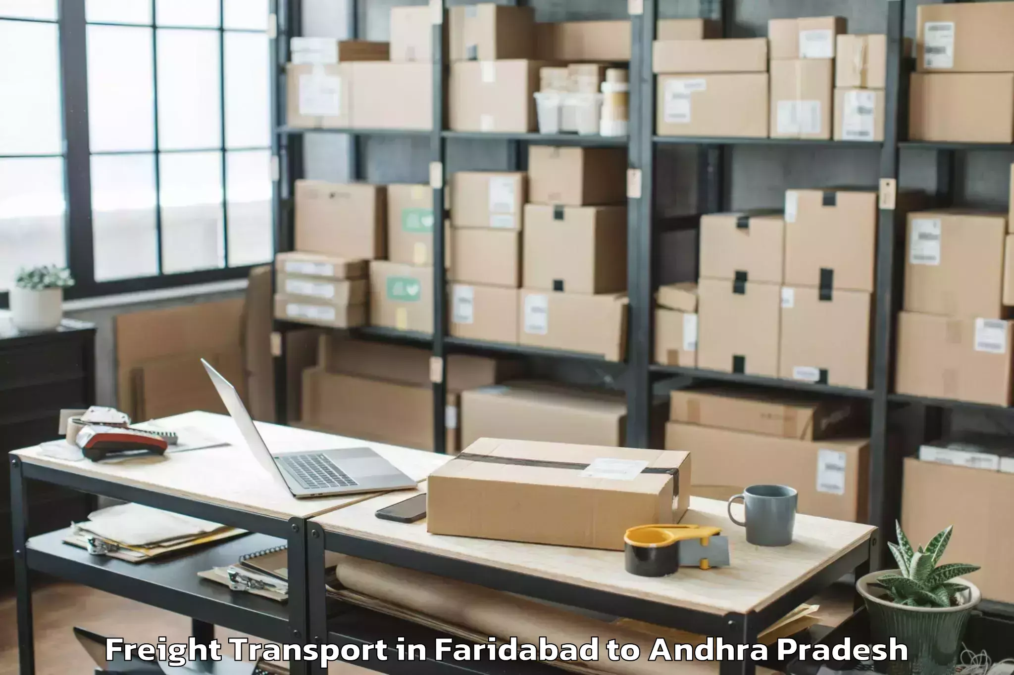 Affordable Faridabad to Challapalle Freight Transport